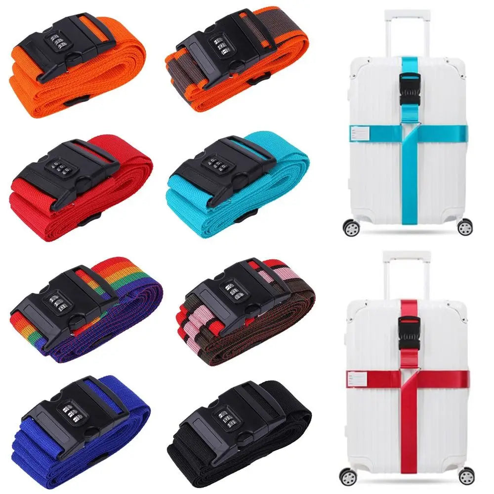 suitcase for outdoor adventures-Luggage Crisscross Straps - Fits Most Check Luggage - Not TSA Locking