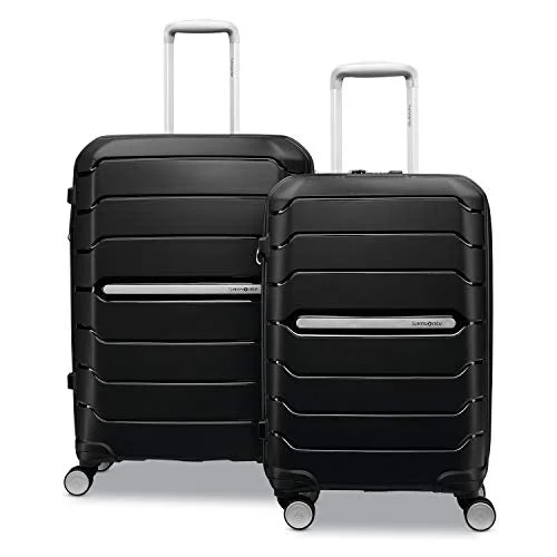 suitcase for travel offers-Samsonite Freeform Hardside Expandable Luggage, Black, 2PC, Carry-on