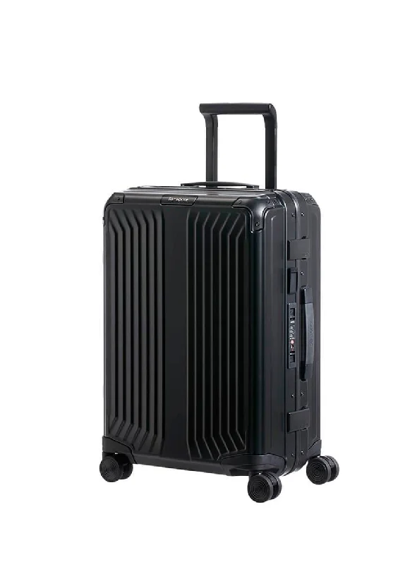 suitcase with trendy finish-Samsonite Lite-Box Alu Cabin Suitcase