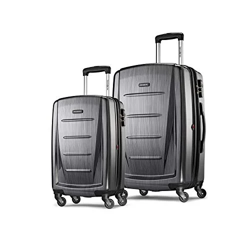 suitcase with sleek look-Samsonite Winfield 2 Hardside Luggage with Spinner Wheels, Charcoal