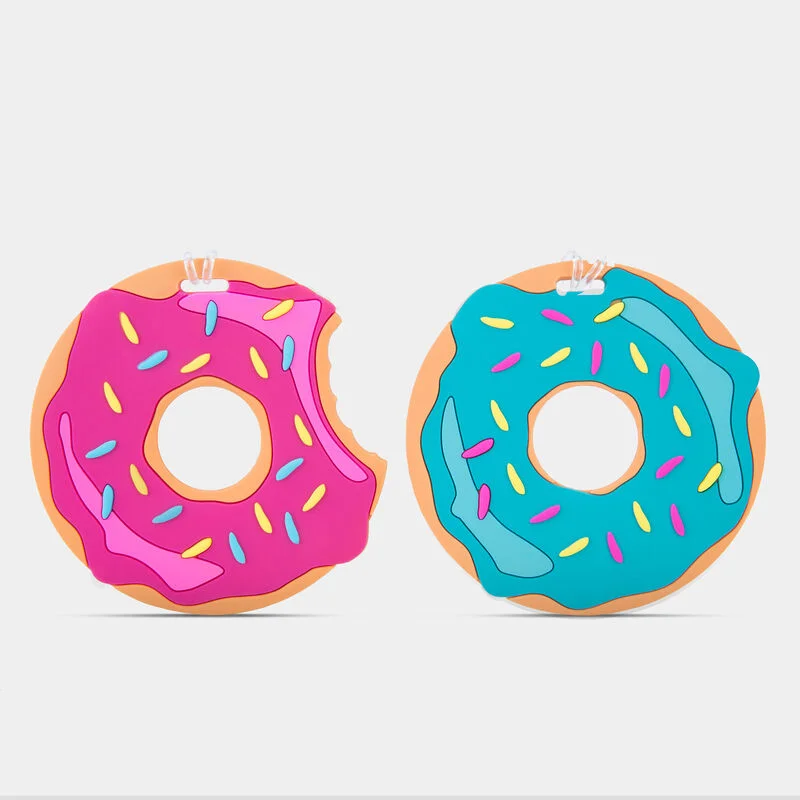 suitcase for summer journeys-Set of 2 Novelty Doughnut Luggage Tags by Travelon (13246)