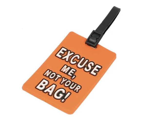 suitcase for budget adventures-"Excuse Me" Luggage Tag