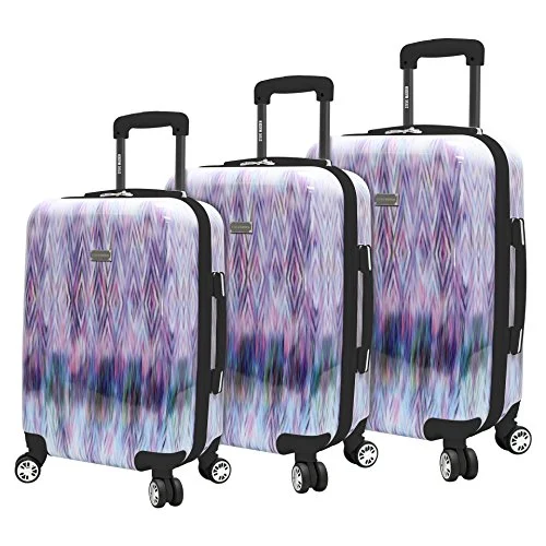 suitcase for moving abroad-Steve Madden Luggage Collection - 3 Piece Hardside Lightweight