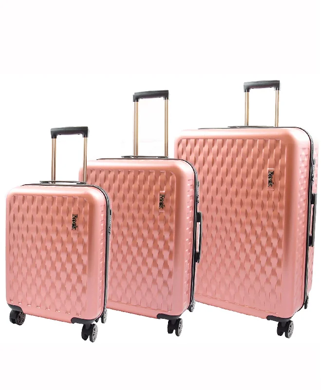 suitcase for small getaways-Travel Luggage 8 Wheel 360 Spinner Macau Rose Pink