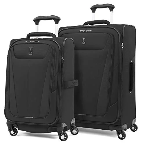 suitcase with compact straps-Travelpro Maxlite 5 Softside Expandable Luggage with 4 Spinner