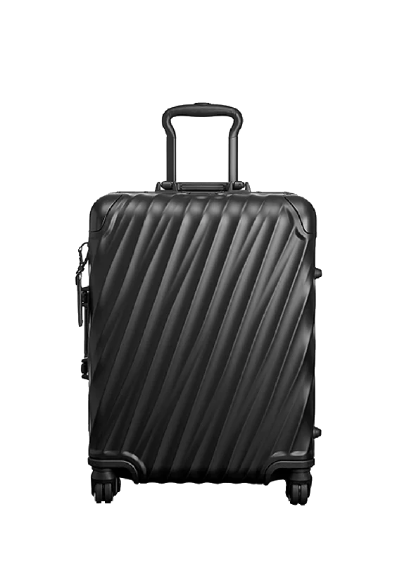 suitcase with travel straps-Tumi 19 Degree Aluminum Continental Cabin Suitcase w. Extra Depth