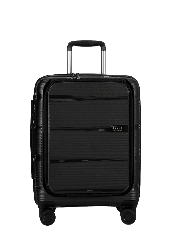 suitcase for travel extras-Wire KKDK Cabin Suitcase with front pocket and USB