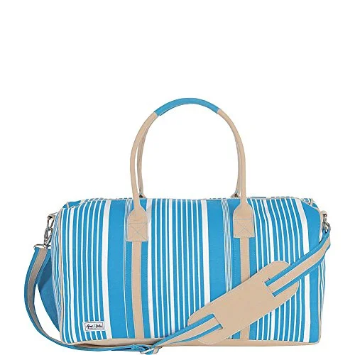 Ame & Lulu Puddle Jumper Small Duffel (Ticking Stripe)