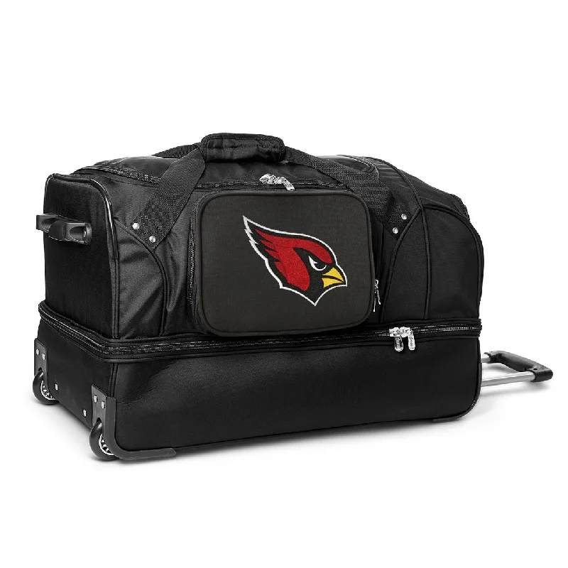 Arizona Cardinals 27" Black Rolling Drop Bottom Duffel