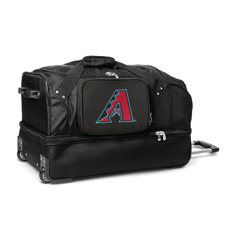 Arizona Diamondbacks 27" Black Rolling Drop Bottom Duffel