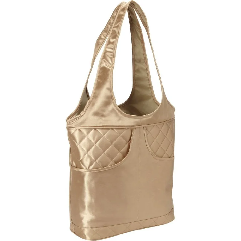 tote bag beach leather style-Bellino Women's Savvy Shoulder Tote, Gold