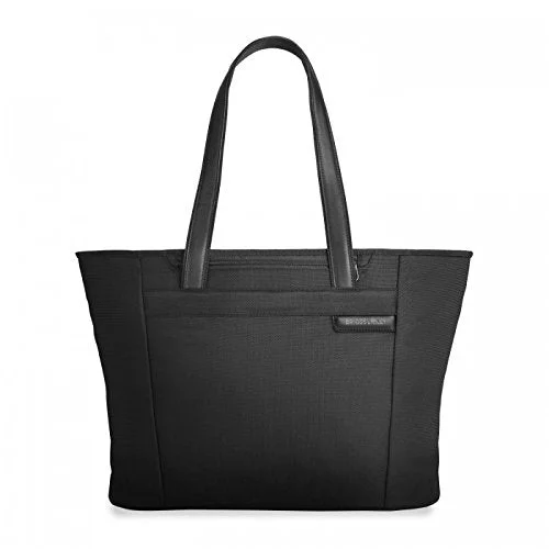 tote bag genuine leather-Briggs & Riley Baseline Large Shopping Tote,Black,13X17X7.3