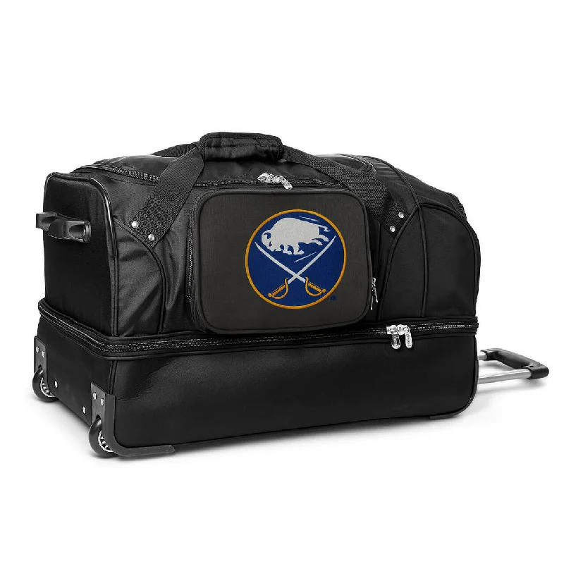 Buffalo Sabres 27" Black Rolling Drop Bottom Duffel