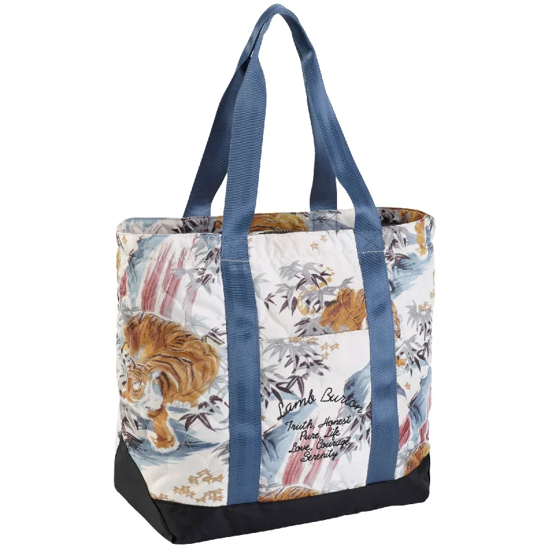 tote bag gym leather style-Burton - LAMB Jet Light Tote, Bengal Print