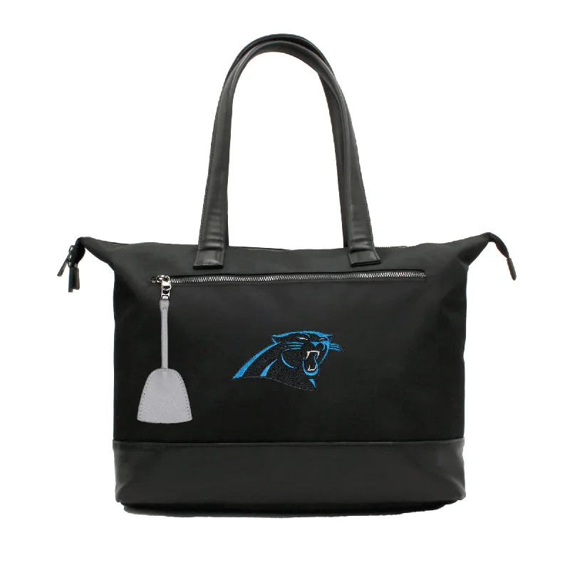 tote bag beach leather canvas-Carolina Panthers Premium Laptop Tote Bag