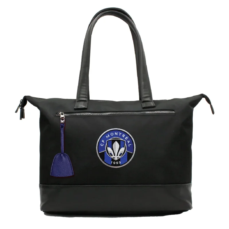 tote bag open style-CF Montréal Laptop Tote Bag -NAVY