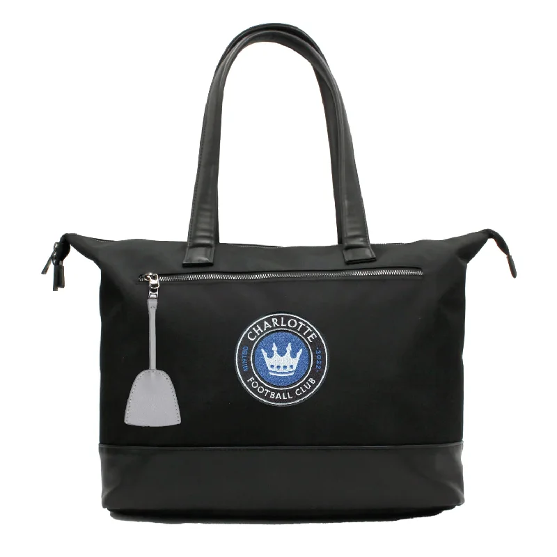 tote bag zipper closure-Charlotte FC Laptop Tote Bag -GRAY