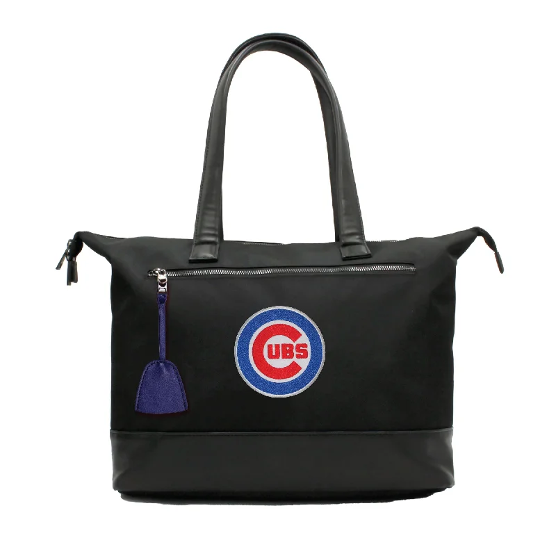 tote bag pastel leather canvas-Chicago Cubs Premium Laptop Tote Bag