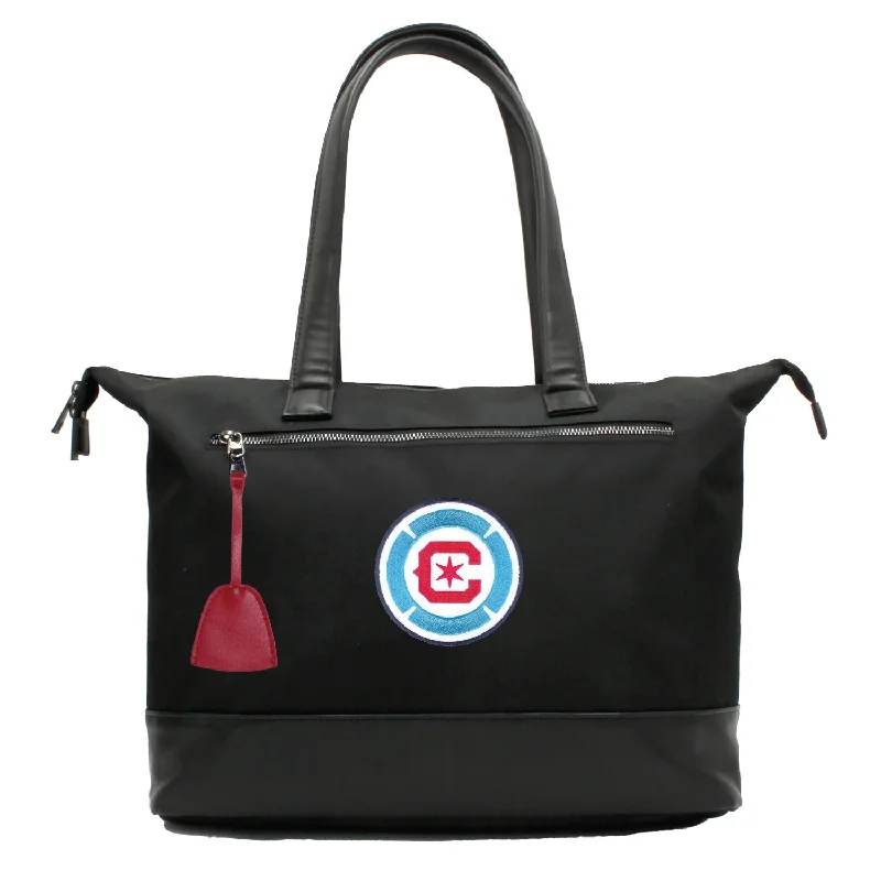 tote bag work leather-Chicago Fire FC Laptop Tote Bag -RED