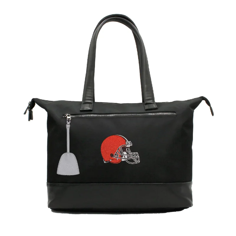 tote bag work leather canvas-Cleveland Browns Premium Laptop Tote Bag