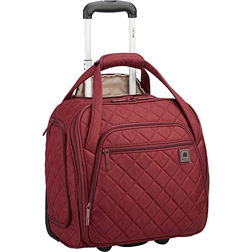 tote bag college leather style-DELSEY Paris Rolling Tote, Burgundy