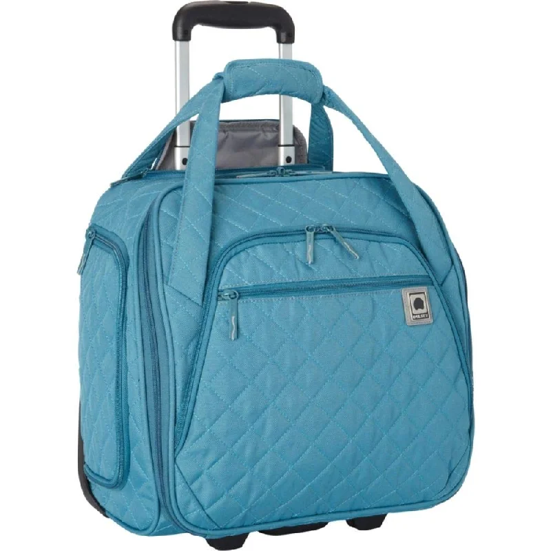 tote bag commuter leather style-DELSEY Paris Rolling Tote, Teal