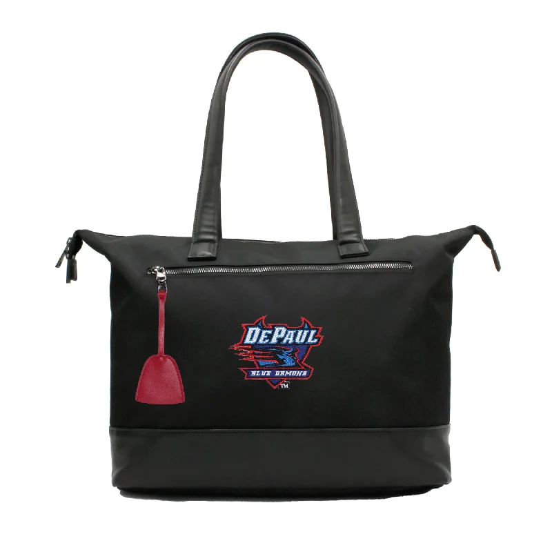 tote bag floral leather style-Depaul Blue Demons Premium Laptop Tote Bag