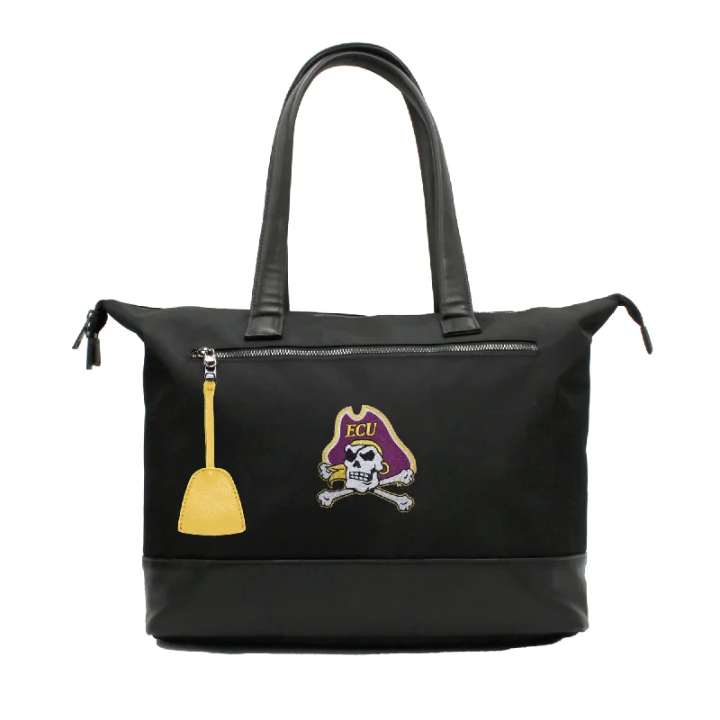 tote bag neutral leather style-East Carolina Pirates Premium Laptop Tote Bag