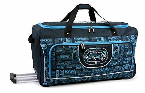 Ecko Unltd. 32 Inch Alpha Rolling Duffel, Navy/Light Blue, One Size