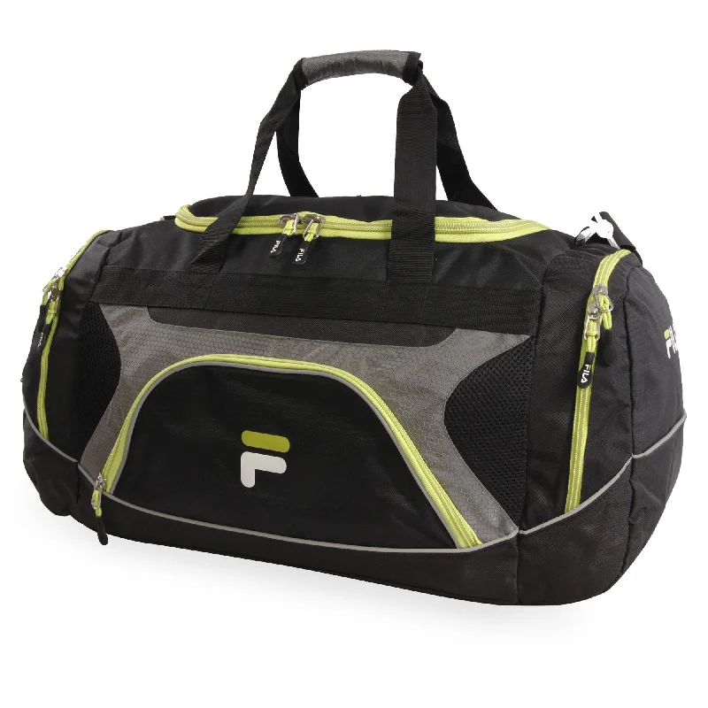 Fila Donlon Small Travel Gym Sport Duffel Bag, Neon Lime