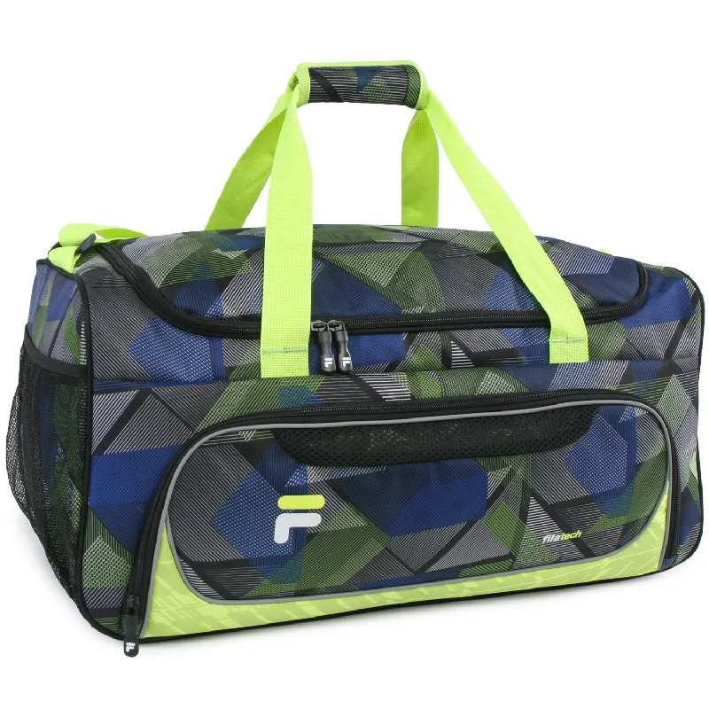 Fila Energy Md Travel Gym Sport Duffel Bag, Abstract Neon