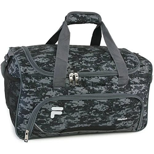 Fila Source Sm Travel Gym Sport Duffel Bag, Black Digi Camo