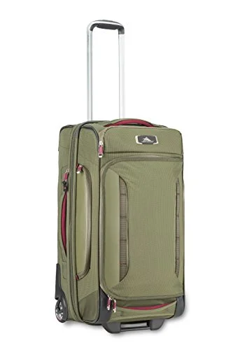 High Sierra At8 26" Wheeled Duffel Upright, Olive/Cranberry, One Size