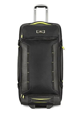 High Sierra At8 Wheeled Upright Duffel Bag, Black/Zest, 32"