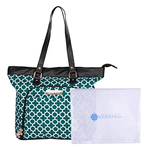 tote bag leather large design-Jenni Chan Medley 2-Piece Set 18" Computer 311 Bag Laptop Tote, Green, One Size