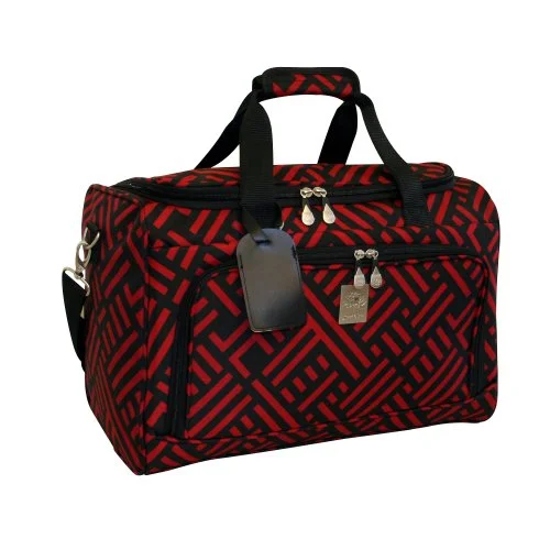 Jenni Chan Signature City Duffel, Black/Red, One Size