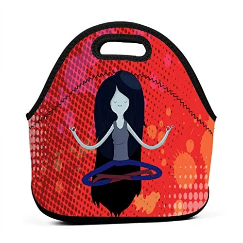 tote bag trendy-Marce-line The Vam-pire Qu-een Lunch Bag For Kids, Insulated Neoprene Lunch Tote With Zipper For School Work Outdoor,QIMING SHIPPING Portable Bento Bag