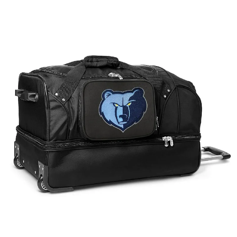 Memphis Grizzlies 27" Black Rolling Drop Bottom Duffel