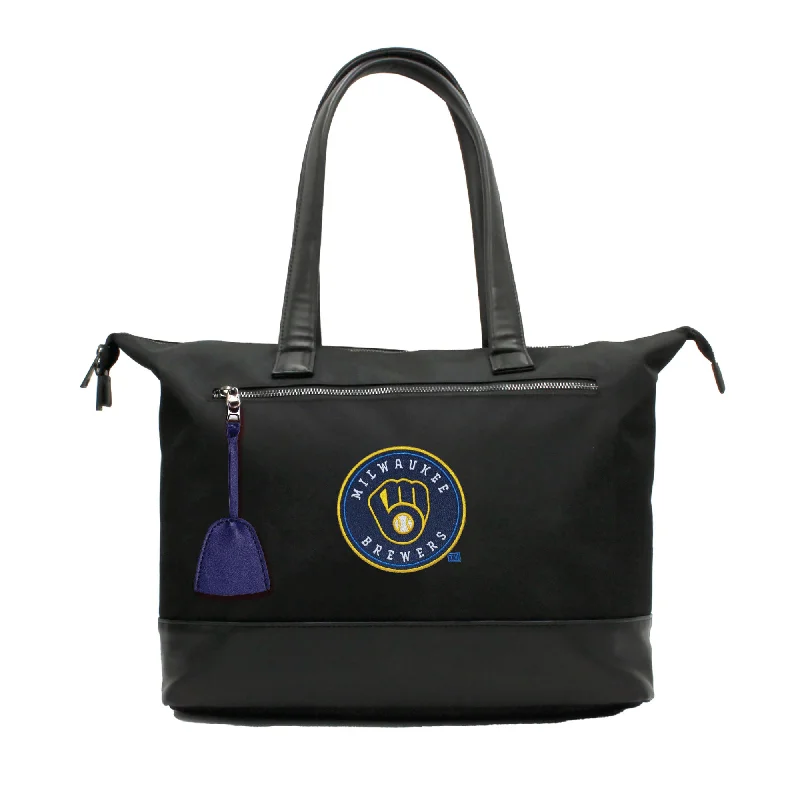 tote bag leather large capacity-Milwaukee Brewers Premium Laptop Tote Bag