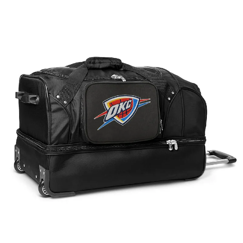 Oklahoma City Thunder 27" Black Rolling Drop Bottom Duffel