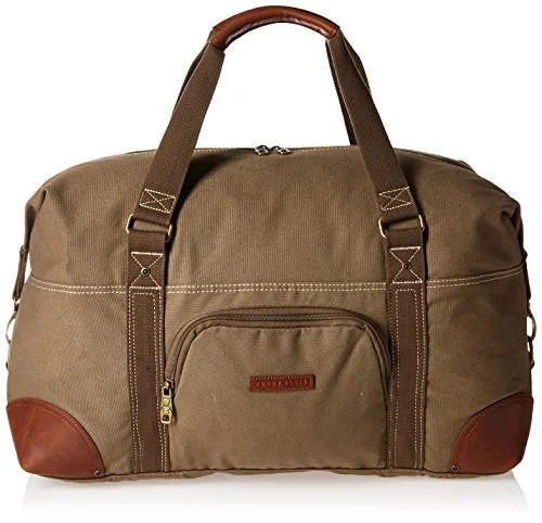 Perry Ellis 22" Carry Canvas Bag Weekend Duffel, Olive, One Size