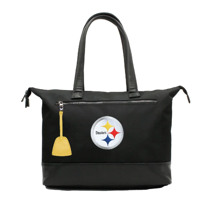 tote bag striped canvas-Pittsburgh Steelers Premium Laptop Tote Bag