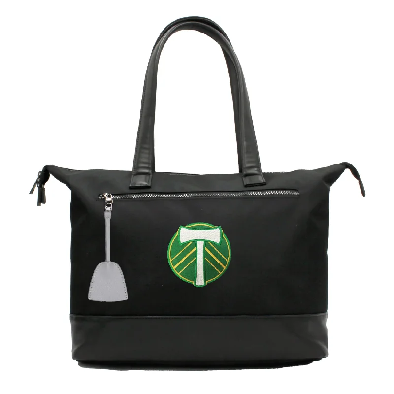 tote bag black leather-Portland Timbers Laptop Tote Bag -GRAY