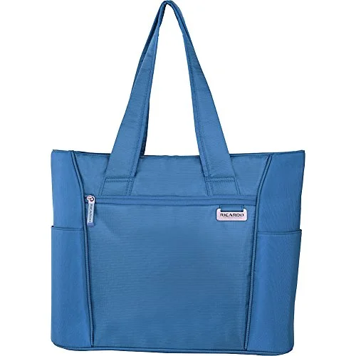 tote bag leather durable design-Ricardo Beverly Hills Del Mar 16-Inch Shopper Tote, Sapphire, One Size