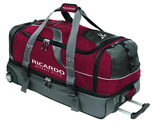 Ricardo Beverly Hills Essentials 30-Inch 2 Wheel Drop Bottom Duffel, Red, One Size