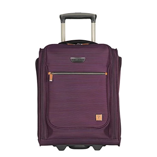 tote bag fashion leather style-Ricardo Beverly Hills San Marcos 16-Inch Under Seat Rolling Tote, Violet Purple