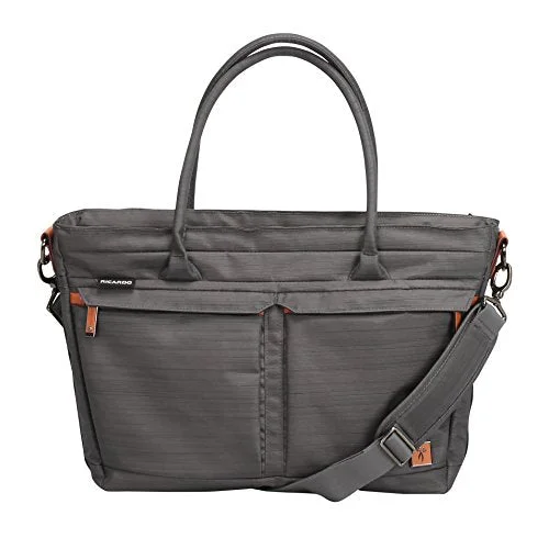 tote bag long strap leather style-Ricardo Beverly Hills San Marcos 18-Inch Shopper Tote, Gray