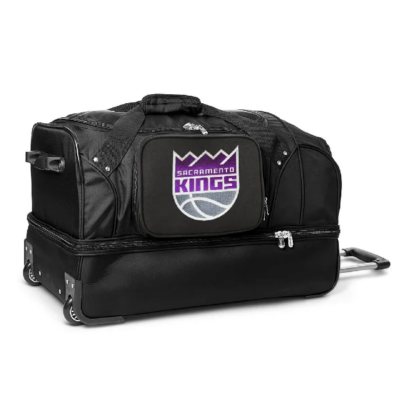 Sacramento Kings 27" Black Rolling Drop Bottom Duffel