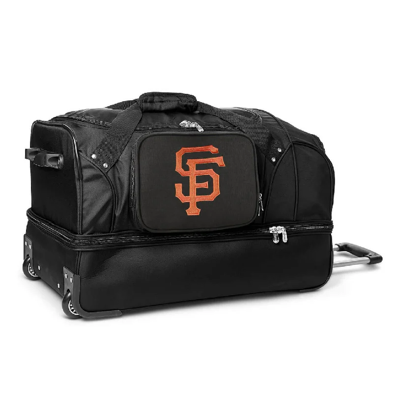 San Francisco Giants 27" Black Rolling Drop Bottom Duffel