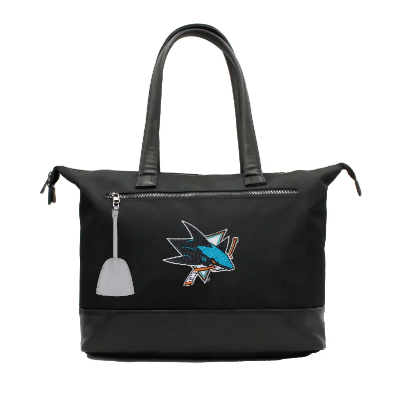 tote bag college leather-San Jose Sharks Premium Laptop Tote Bag